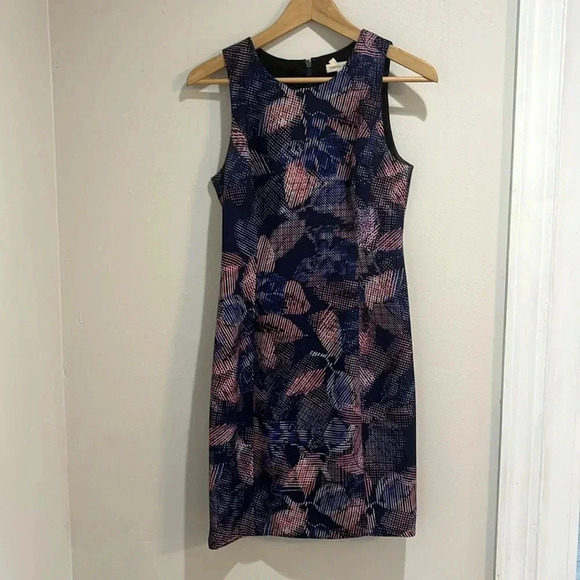 Rebecca Taylor Sonic Garden Multicolor Sleeveless  Dress Sz 2 - Picture 2 of 9